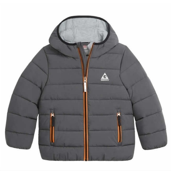 Gerry Weber Other - Gerry Weber Gray Puffer Jacket with Orange Accents